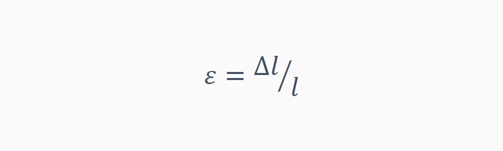 ひずみ（ε）の定義 