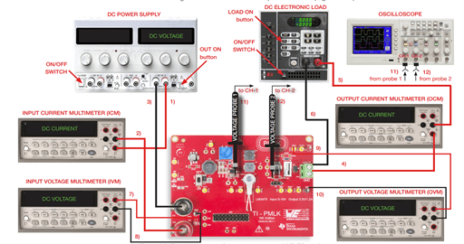 Figure 1: Experiment set-up for measurements on LM3475 regulator